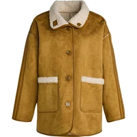 Veste en fausse peau de mouton double face pour femme Adidas Originals Trefoil KT3145 5