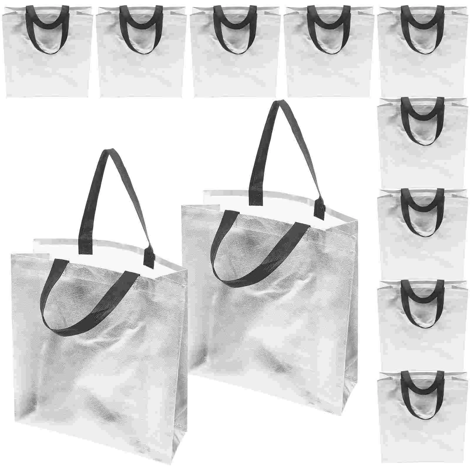 

12pcs Gift Bags Party Favor Bags Non-woven Reusable Gift Bags Handheld Bags