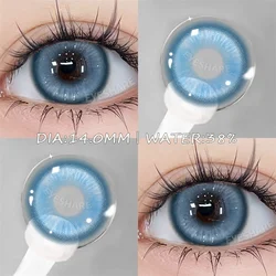 Vibrant Purple Fashion Contacts - High - Quality Soft Beauty Lenses (Yearly) (MADRID - BLUE)