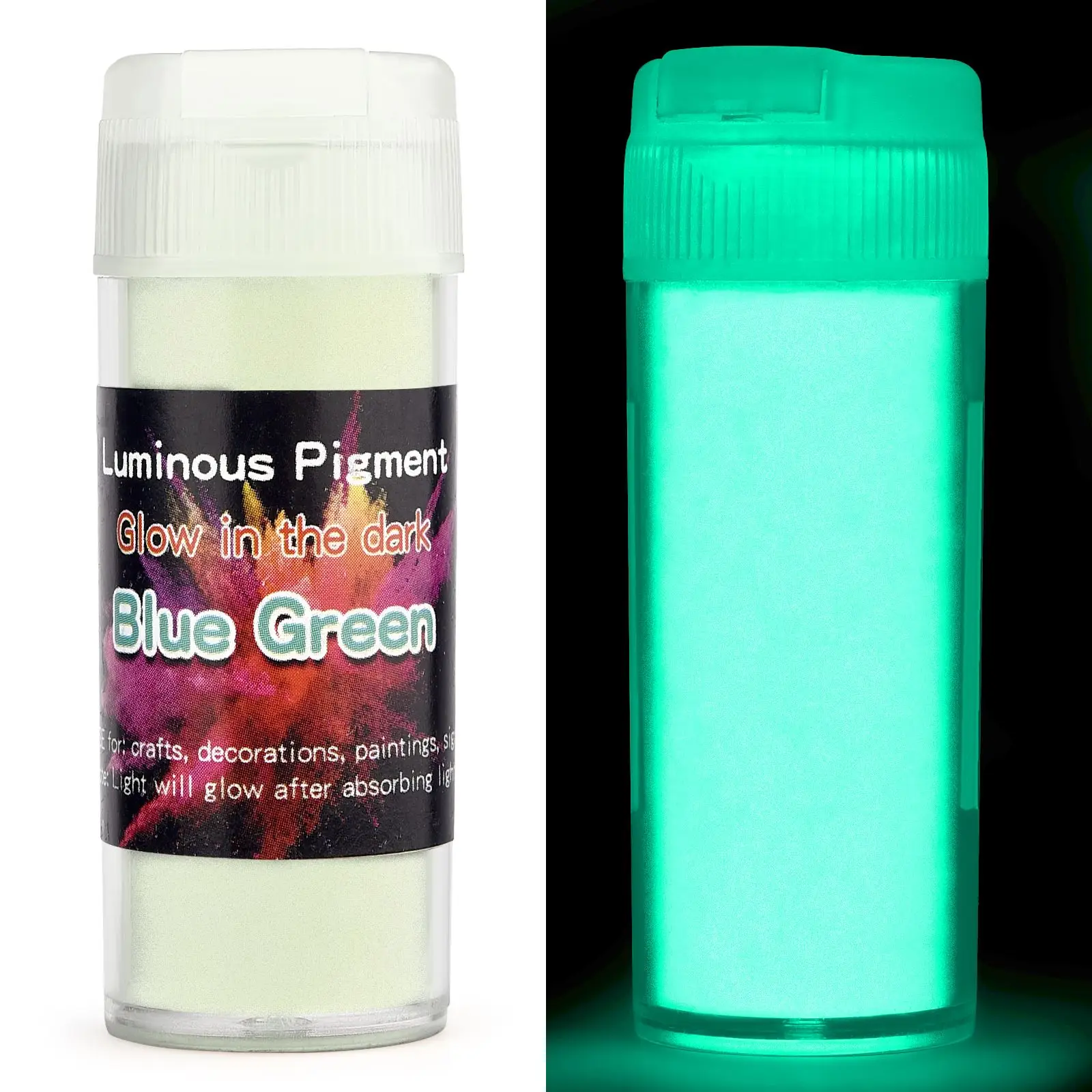 Luminous Glow-In-The-Dark Epoxy Resin Pigment Dye - 20g Bottle for DIY Jewelry and Craft Supplies