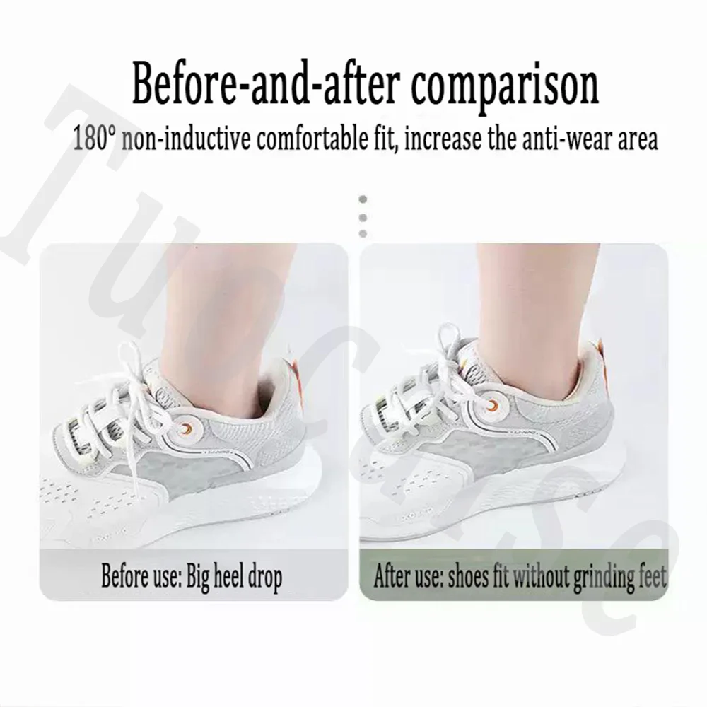 1쌍의 스포츠 신발용 힐 패드, 뒷면 스티커, 사이즈 조절 가능, 발 지지 쿠션, 내마모성 깔창