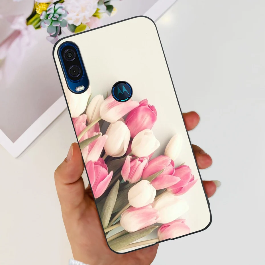 Cute Flower Cat Painted Soft Silicone Phone Case Cover