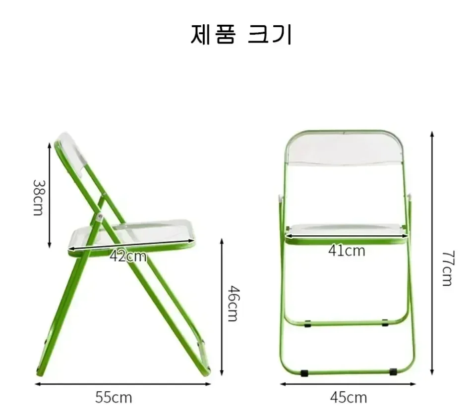 Description Picture 4 of itemAcrylic Chair Household Transparent Clear Folding Dining Chairs Ins Style Fashion Casual Outdoor Stackable Picnic Armless Chair