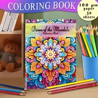 1pc, Mandala Coloring Book, Teenagers Coloring Book, 30 Different Patterns, 100gsm Thick Paper, Stress Relief, Birthday Gift 1