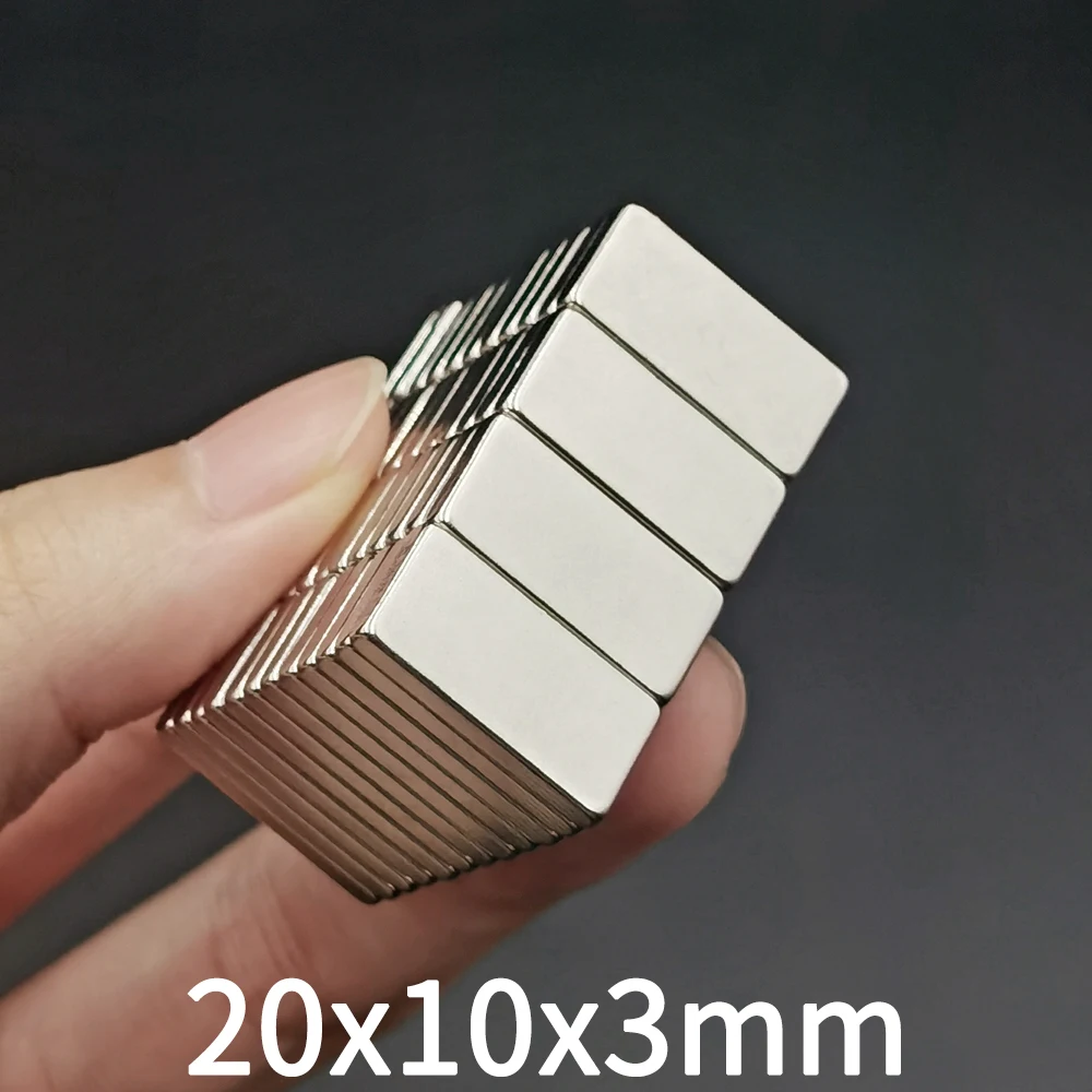 Neodymium Magnets 10/20Pcs 20x10x3mm Block Rectangular 20mm X 10mm X 3mm NdFeB Super Powerful Strong Magnetic Permanent 20*10*3