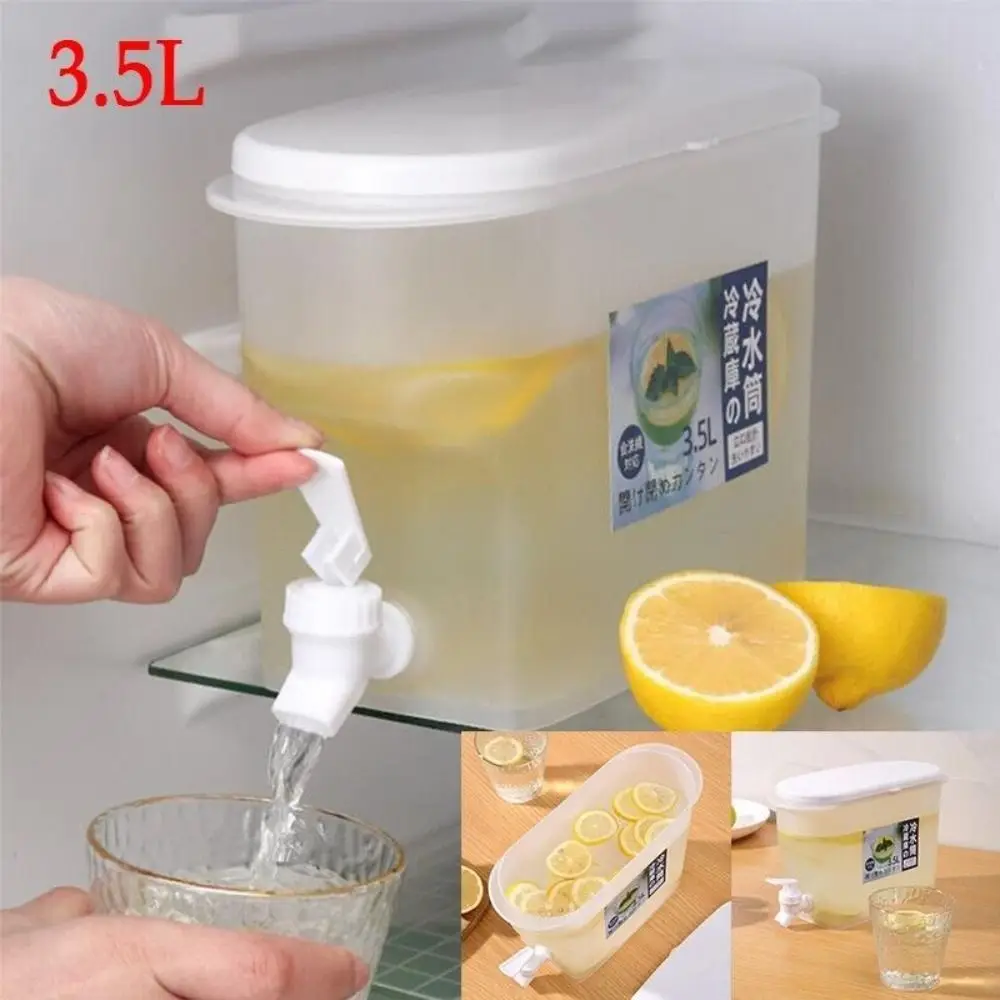 Teahutty 2 STKS 3,5 L Koude Waterkoker met Kraan in Koelkast, Plastic Drankdispenser Drankdispenser Koud Water Pitcher Kleine Water Dispensers voor Keuken Home Party Bar