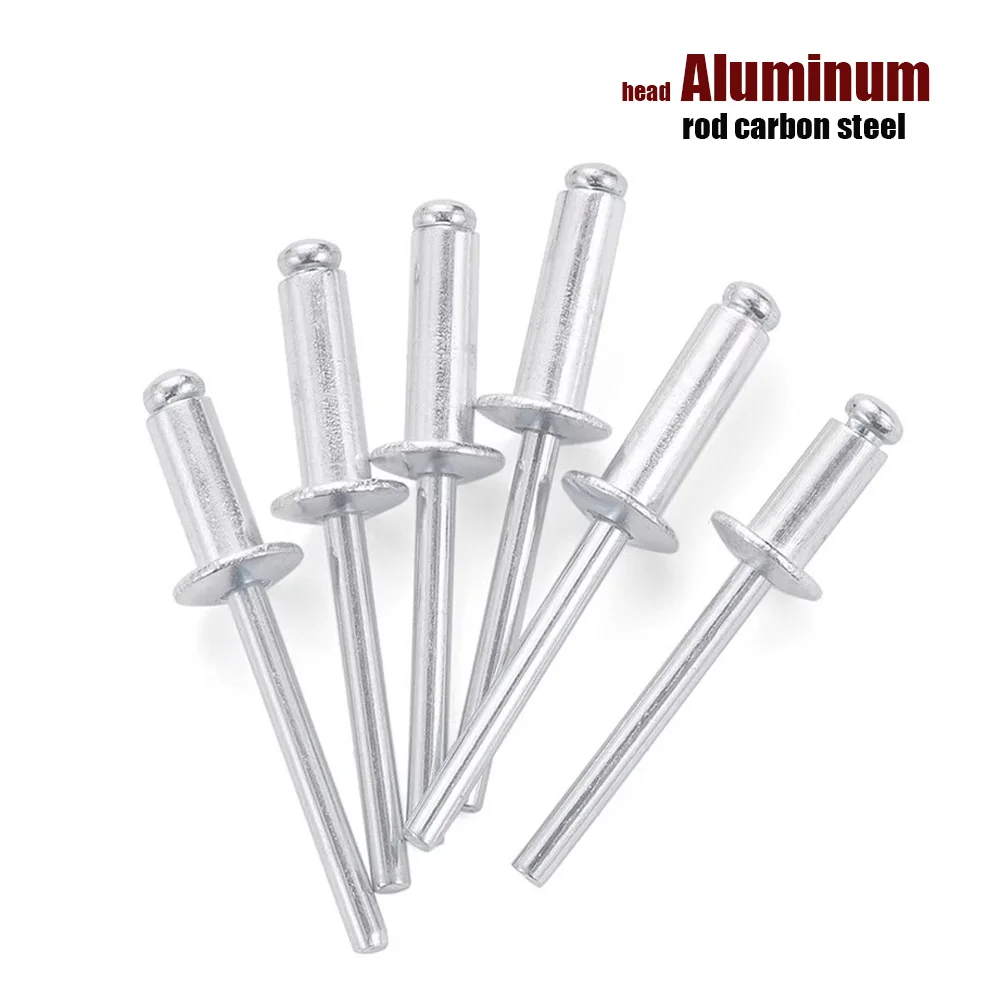 M2 M2.4 M3 M3.2 M4 M5 M6 M6.4 GB12618 Aluminium Dome Round Pop Open Hollow Core Pulling Blind Dropper Self-plugging Rivet 5/50ps rivets and fasteners rivets and screws
