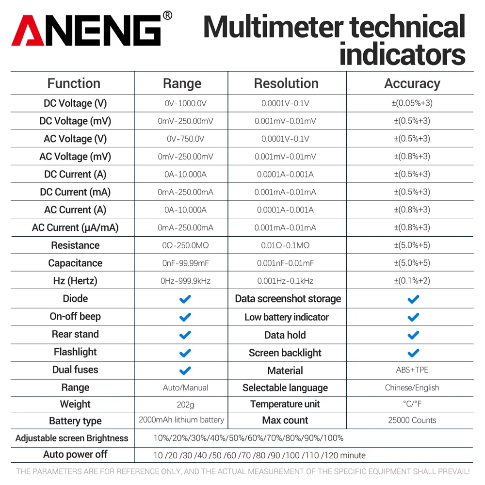 ANENG AR02 2 in1 멀티미터 열화상 카메라 적외선 온도계 240×240 IR 해상도 96×96 IR 센서-20 ° C150 ° C 온도