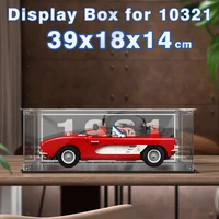 Acrylic display box for lego 10321 display case for Corvette 1961building block dustproof clear model car storage box 39x18x14cm 1