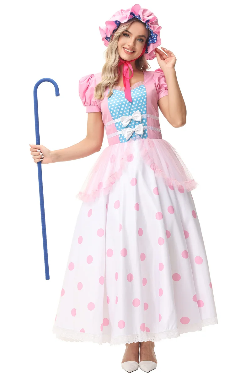 

Halloween Carnival Party Toy story Cosplay Costume Stage Performance Puff Sleeve Fancy Pink Clothing Christmas Princess Dress