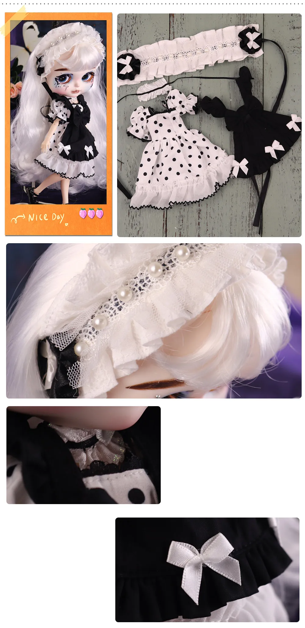 Outfits für ICY DBS Blyth Puppenkleid Siuit 1/6 BJD Azone S Anime Mädchen Geschenkspielzeug – Detail 5
