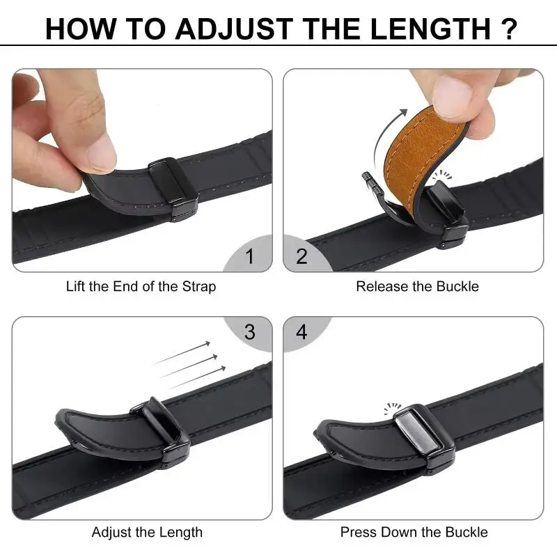 Magnetic Silicone Leather Sports Wristband