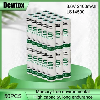 수량계 CNC 기계 도구용 리튬 배터리, 실시간 시계 터치 스크린 배터리, LS14500 LS 14500 ER14505, 3.6V, 50 개, 신제품