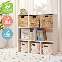 Streamline 8-Compartment Storage Cabinet, 36in, Classroom Furniture, White Wash 2