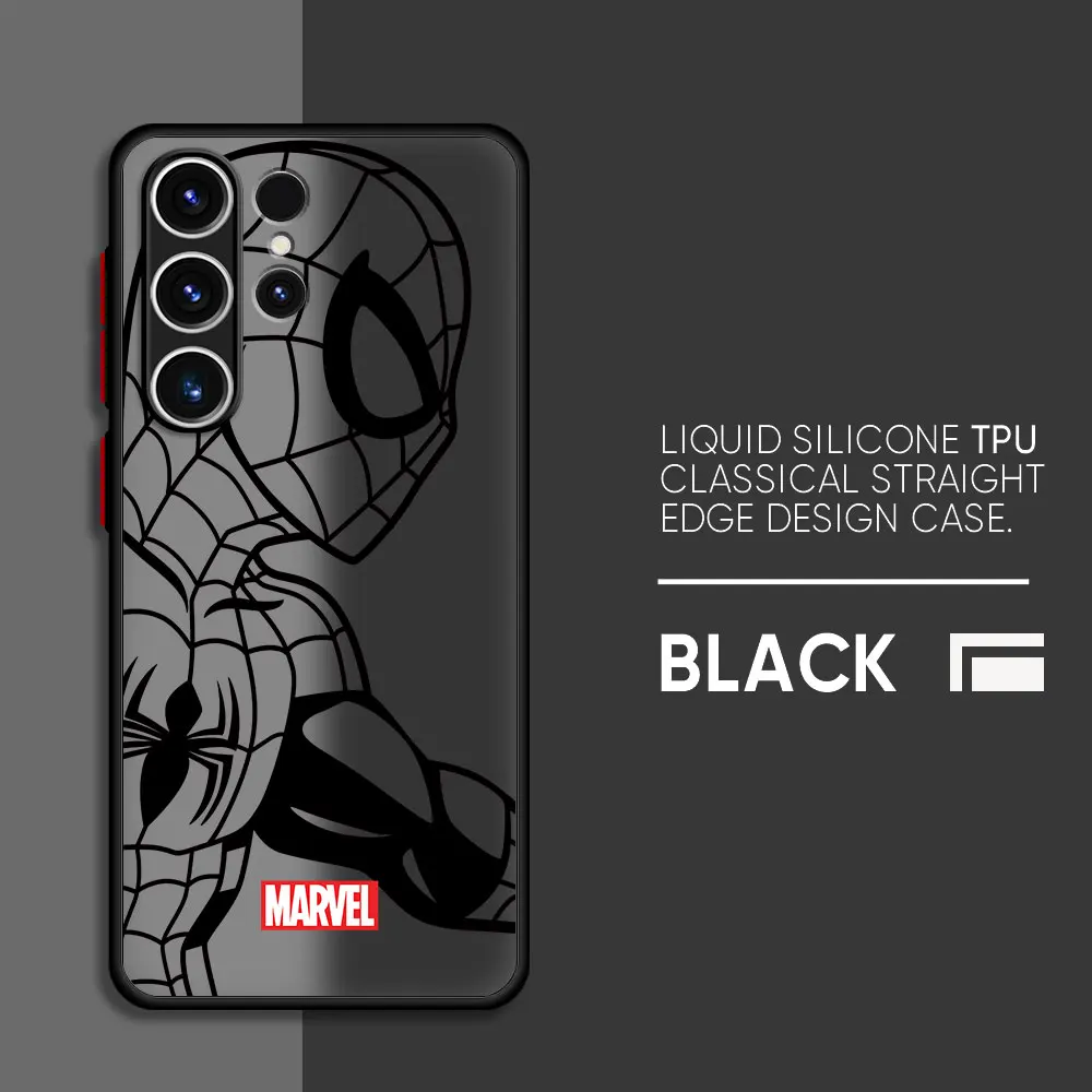 thumbnail image 1 of Funda de teléfono para Samsung Galaxy S23 FE S20 FE S9 S21 S22 S24 Plus S23 Ultra S10 Plus Marvel Spiderman Ironman, cubierta parachoques de lujo, 1 of 5