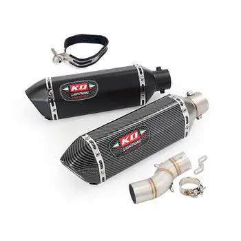 Motorcycle Exhaust Muffler Mid Pipe For SUZUKI SFV650 2009-2016 Tail Escape Stainless Steel Middle Pipe Removable DB Killer