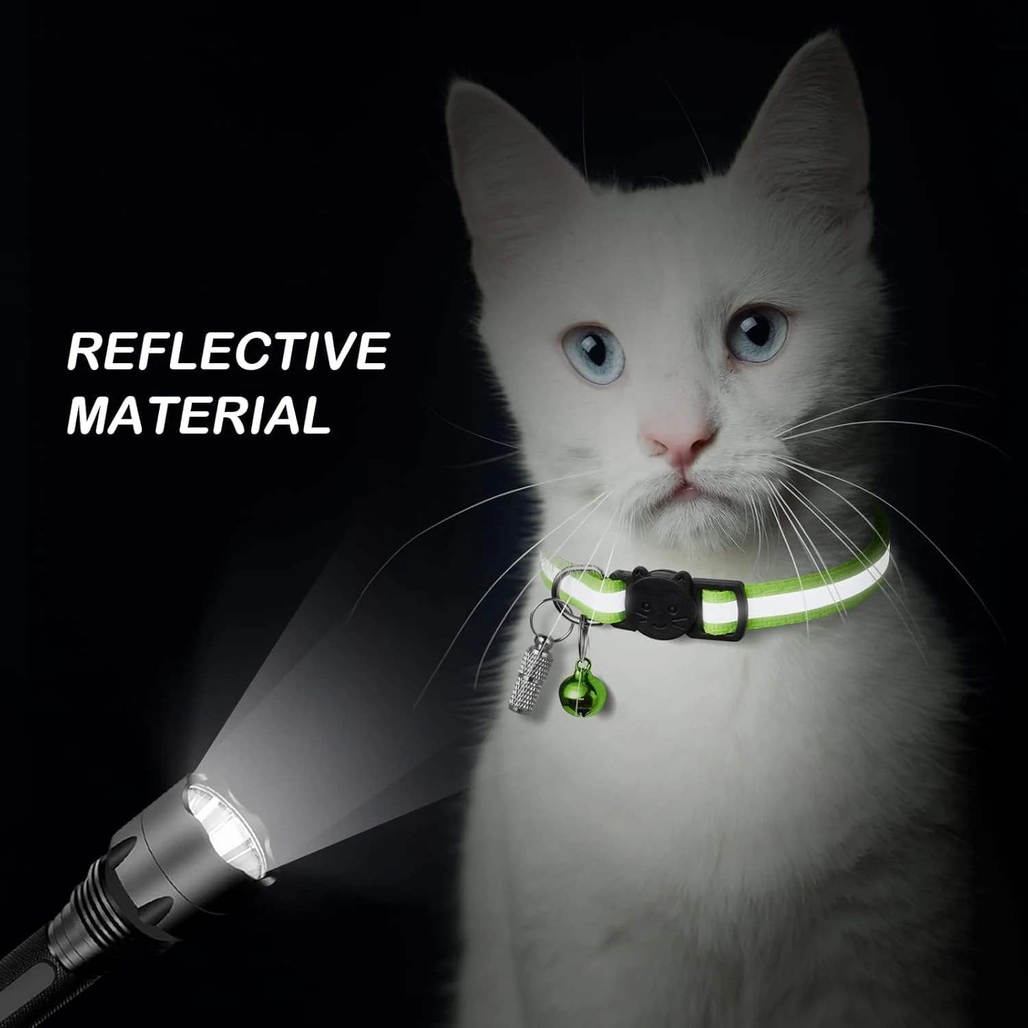 Reflective Breakaway Cat Collars With Bells And Id Name Tags_voghion.com