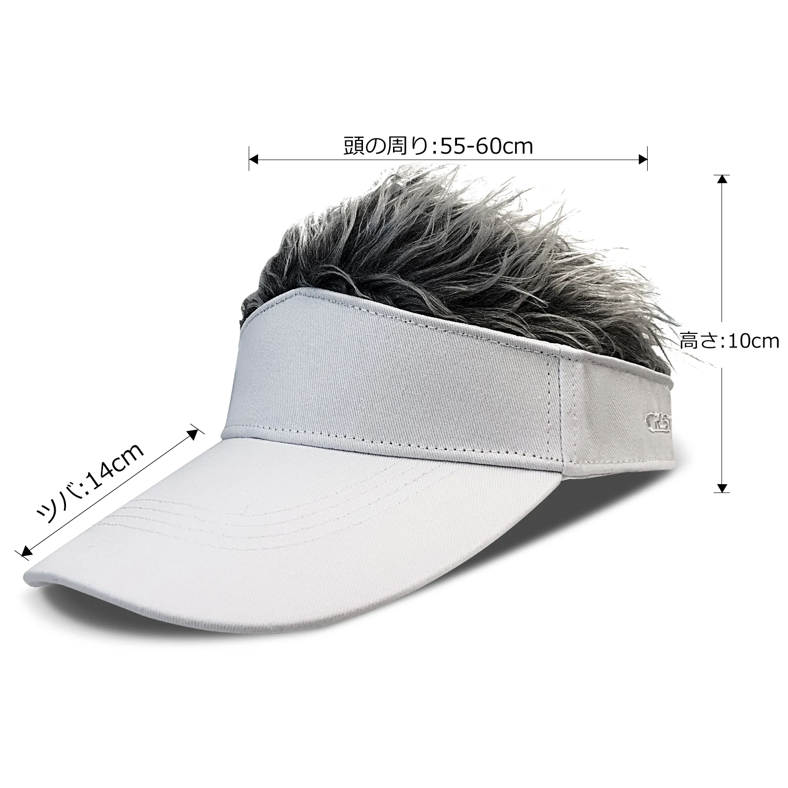 Golf Men's Hair Hats Visor with Hair Fake Hat Embroidered Ultra Adjustable Baseball Cap