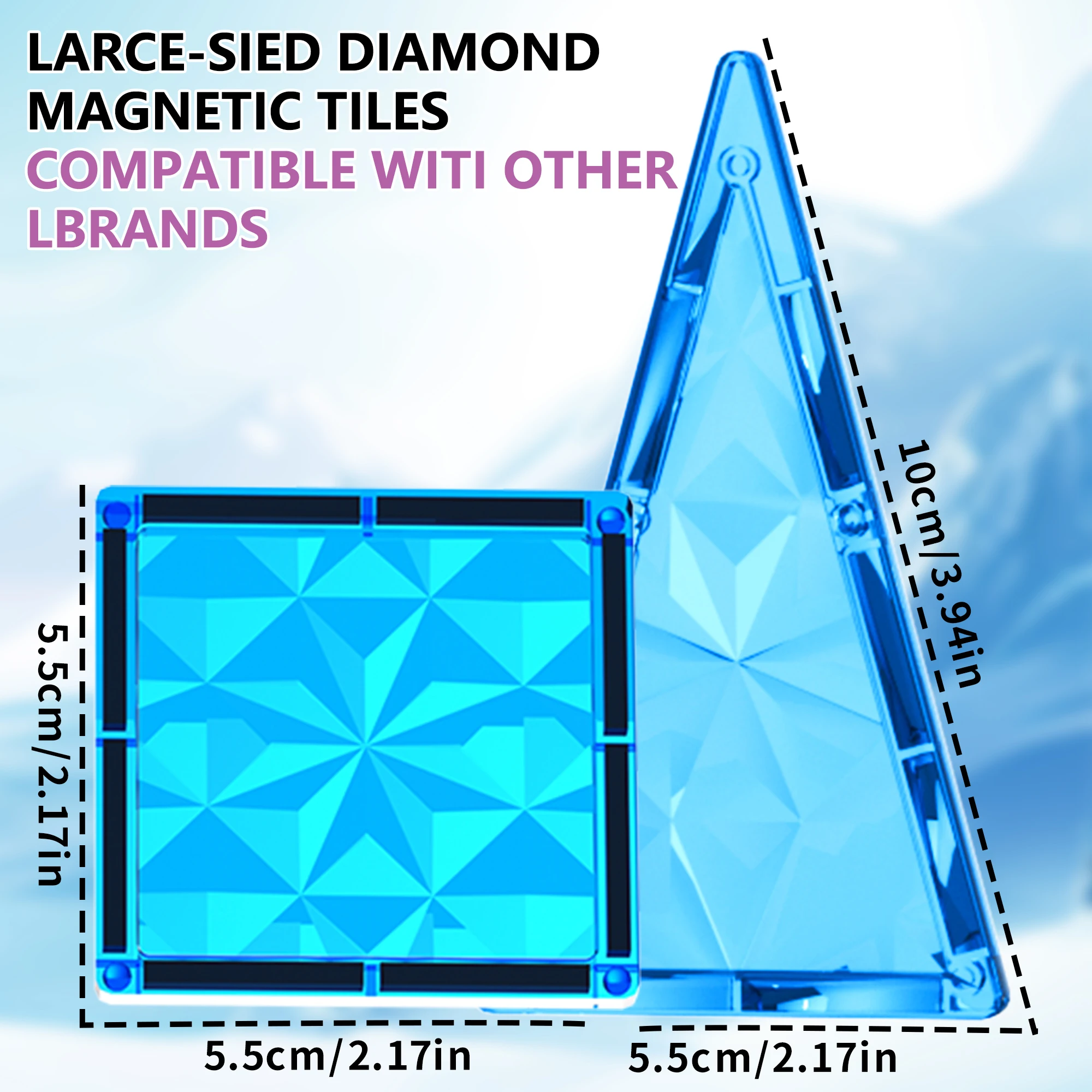 Ice and snow world magnetic film, creative structure cognitive toy, suitable for birthday gifts for boys and girls over 3 years
