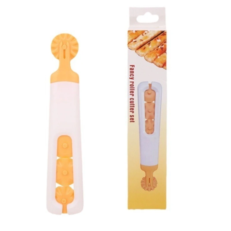 Multi Functional Dough Cutting Knife Four in One Flower Shaped Roller Knife Baking Kitchen Styling