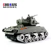 COOLBANK 1/18 2.4G RC Tank US. M4A3 Infrared Remote Control Main Battle Tank Model, WWII Tank RC Military Vehicle Model For Boys 3
