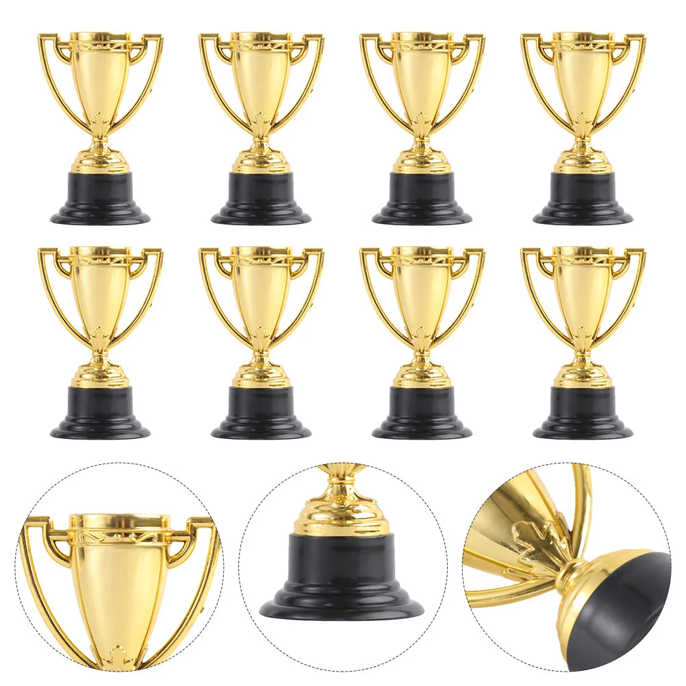 

8/10/16/20pcs Mini Plastic Gold Reward Trophy Cup Soccer Medals Prize Cup Early Educational Toys Football Gifts