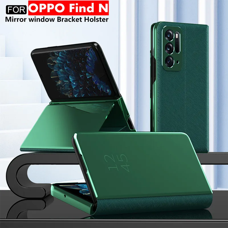 

Mirror Window Skin Leather Case For OPPO Find N 5G 360 All inclusive protection Case Fundas OPPO Find N Anti Shock Thin Cover