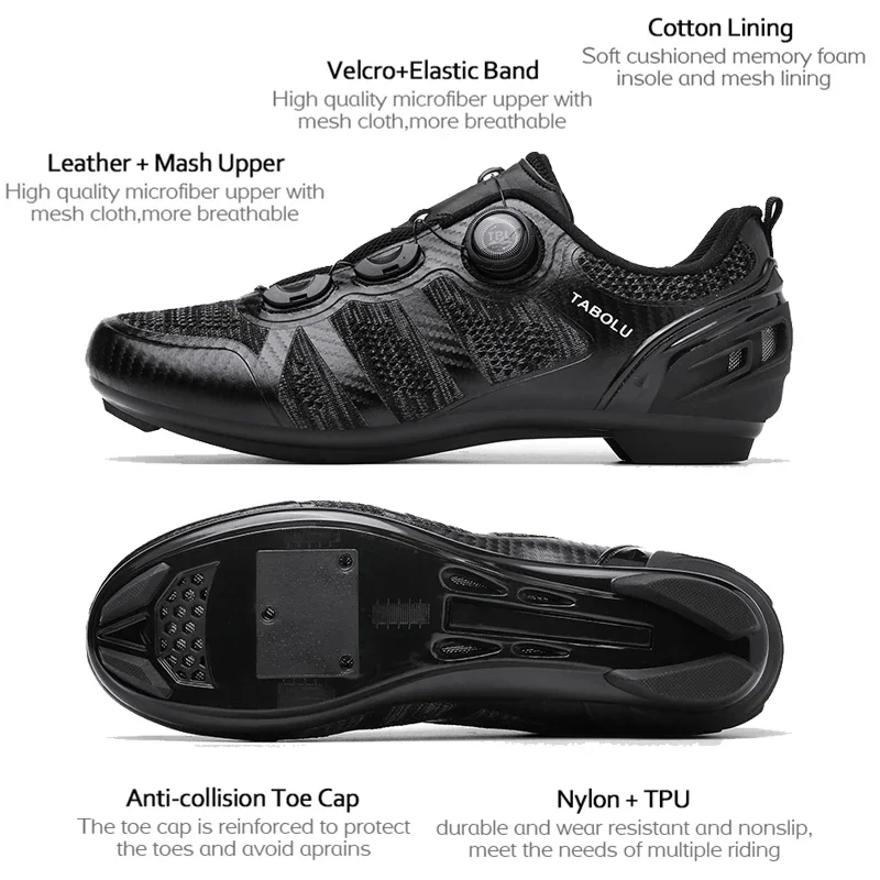 Mountain Bike Off road Shoes Men's Women's Anti slip Rotating Breathable Hard Sole Racing Road Bicycle Shoe