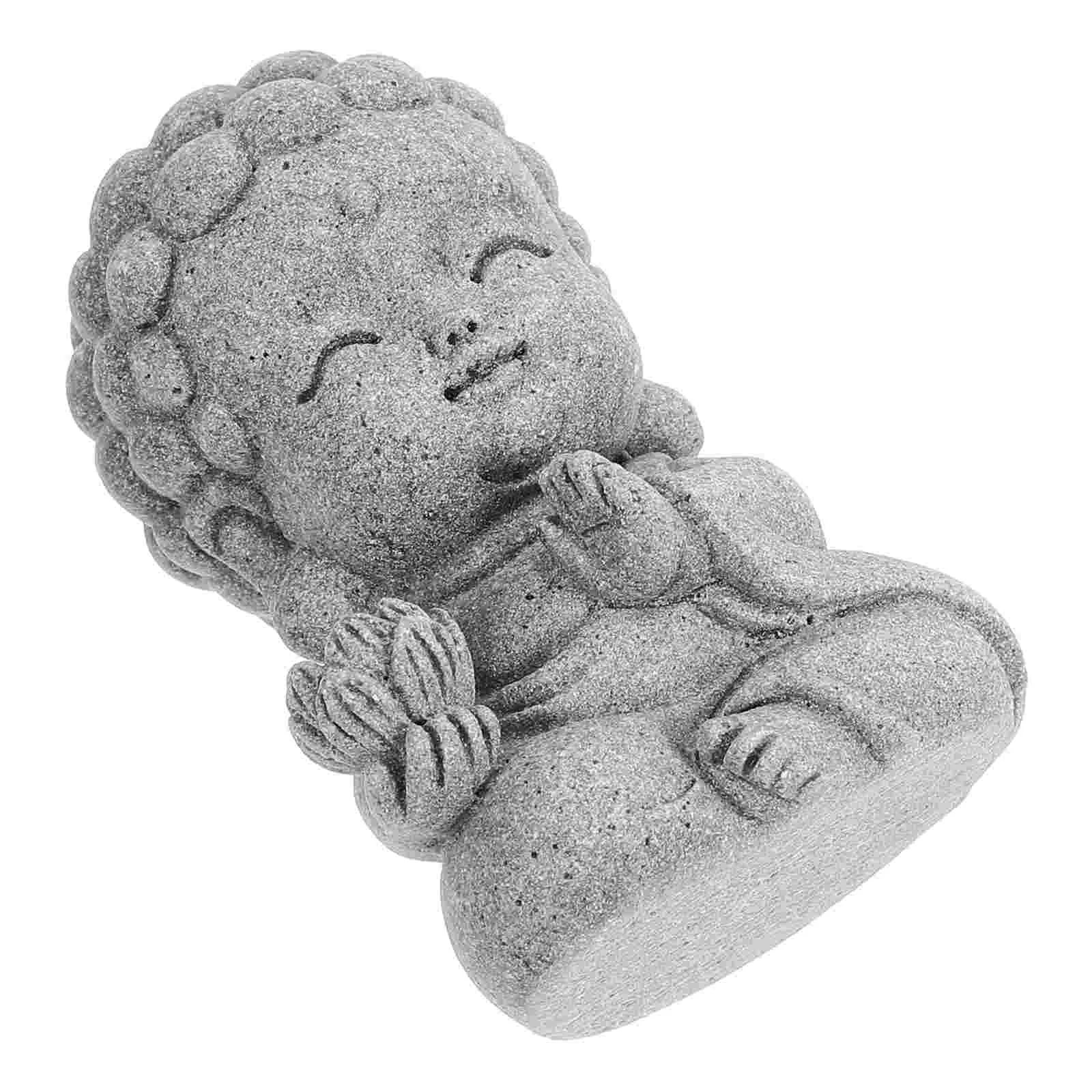 Small Peaceful Buddha Statue Meditation naments Fish Tank Decor Aquarium Garden Decorations Home Adornment Desktop Pet Products