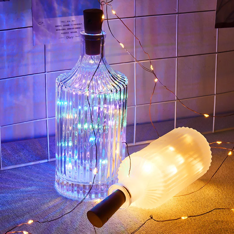 

10/20pcs Fairy String Lamp for Liquor Bottles Crafts Glass Party Wedding Holiday Decoration Wine LED Christmas Copper Wire Light