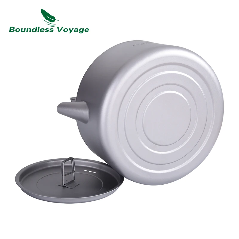 1L Camping Titanium Kettle with Folding Handle Filter Ultralight Big Capacity Pot Tea Mug Coffee Cup Ti3098D