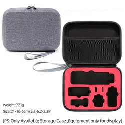 Shockproof Waterproof Storage Case - Protective Handheld Carrying Bag (Grey Red)