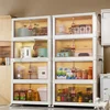 Nordic Kitchen Cabinet Multifunction Pulley Household Cupboar Sideboard For Kitchen Furniture Multilayer Design Storage Cabinets 1