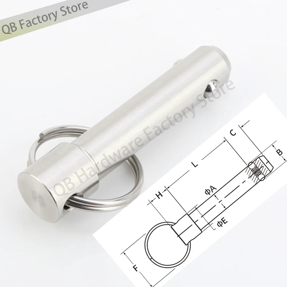 QUARKZMAN 10 Stück Kugeldruckstifte - 304 Edelstahl, 8x9mm Für Möbel & Maschinen