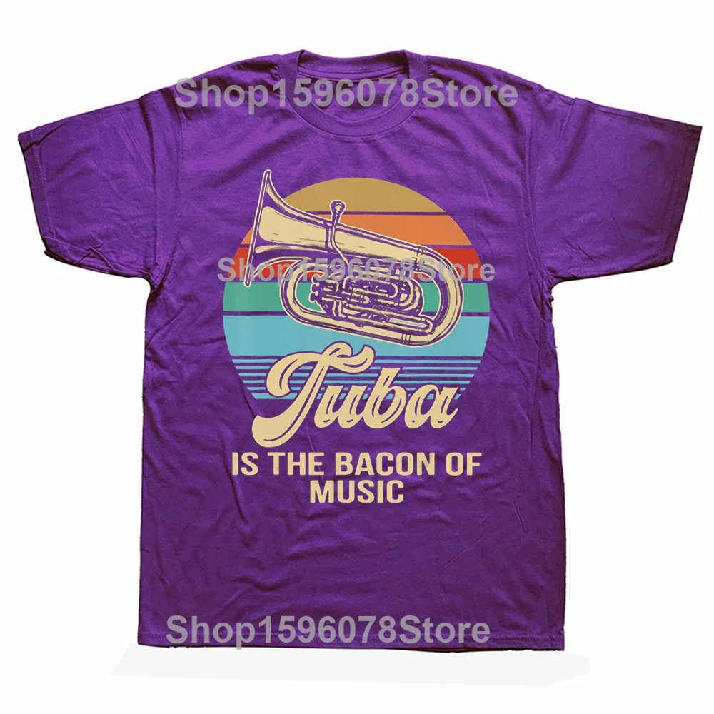 Funny Tuba Music Unisex Cotton Streetwear T-Shirt - Humor Loose Fit Short Sleeve