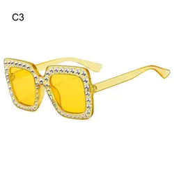 Opulent Crystal - Embellished Oversized Square Sunglasses (As Shown)