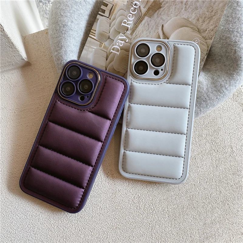 【iPhone14Proケース】THE PUFFER CASE Puffer Phone Case - Luxury Unisex Cover For iPhone 14 Pro