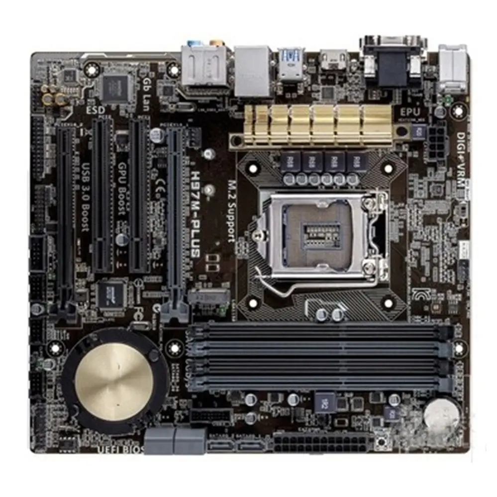 

Desktop motherboard H97M-PLUS DDR3 LGA 1150 USB3.0 I3 I5 I7 32GB Mainboard