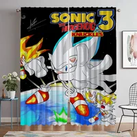 Sonics Halloween Decoration Kitchen Curtains for Camera Home Interior Curtains for Living Room Window Curtain Partition Shades 1