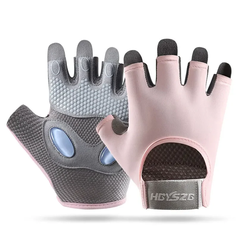 1 Pair Gym Body Building Training Fitness Gloves Sports Weight Lifting Exercise Slip-Resistant Gloves for Women Men Yoga Gloves 2