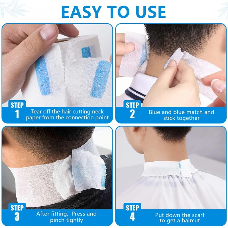 5Roll/1Roll Barber Professional Neck Strips White Disposable Hair Cutting Accessory Stretchy Stretchable Salon Hairdressing Tool