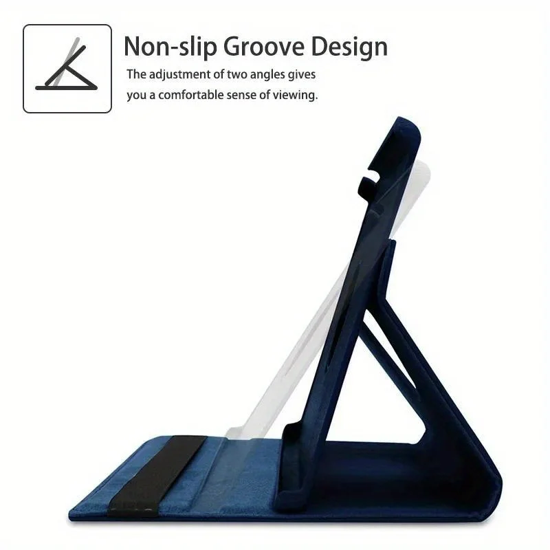 Rotating Leather Tablet Cover with Smart Stand