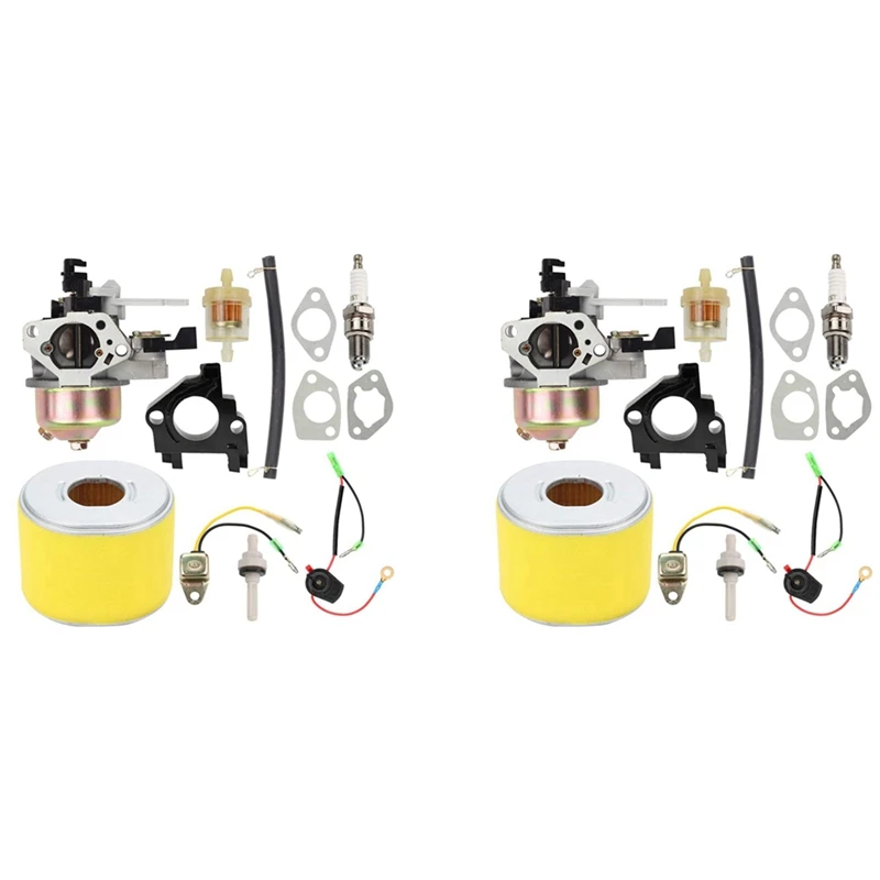 

2X Carburetor For Honda GX340 11HP GX 390 GX390 13HP Engine With Air Filter Charging Kit