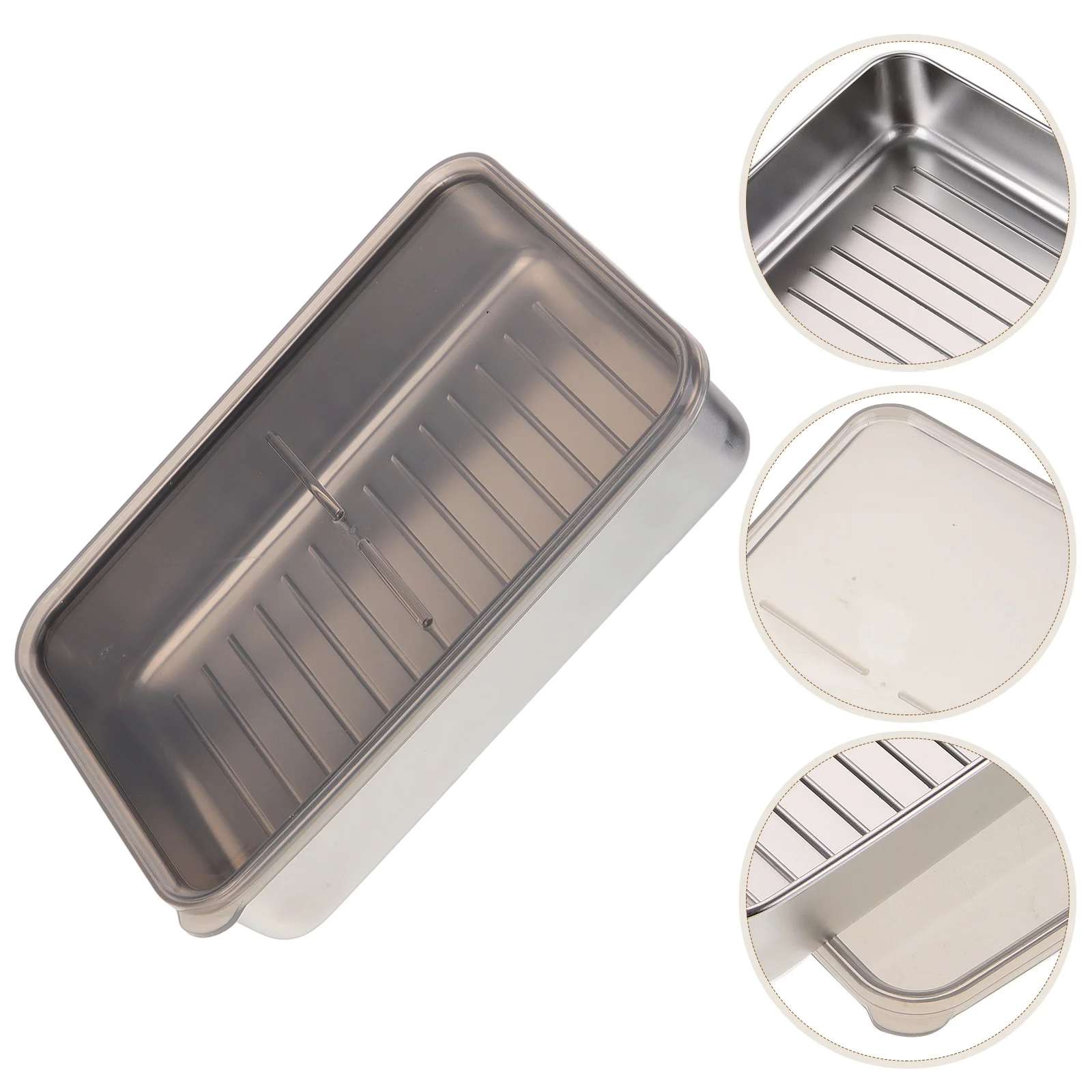 

Meat Storage Container Stainless Steel Bacon up Delicatessen Refrigerator Organizer Bins Containers For Food