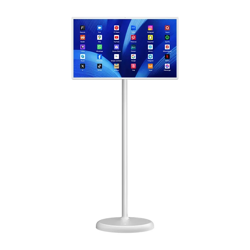 Smart Portable Touch Screen 21.5 Inch Smart Screen Touch Portable Tv Movable Rechargeable White 4+64GB Lcd TV