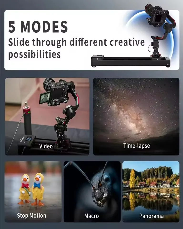 IFOOTAGE Shark Slider Nano II Mini Motorized Camera Aluminum Alloy Dolly for DJI Stabilizer SLR Camera photography Rail Panorama