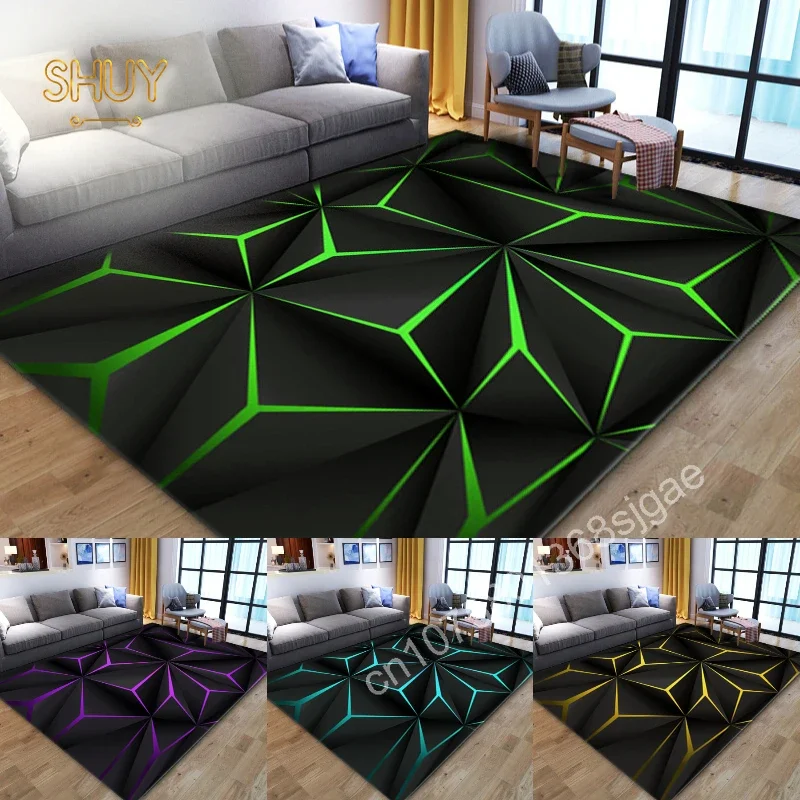 

Customizable Soft Corridor Kitchen Floor Mat Bedroom Decoration Door Non-slip Floor Rug Home Optical Illusion Living Room Carpet