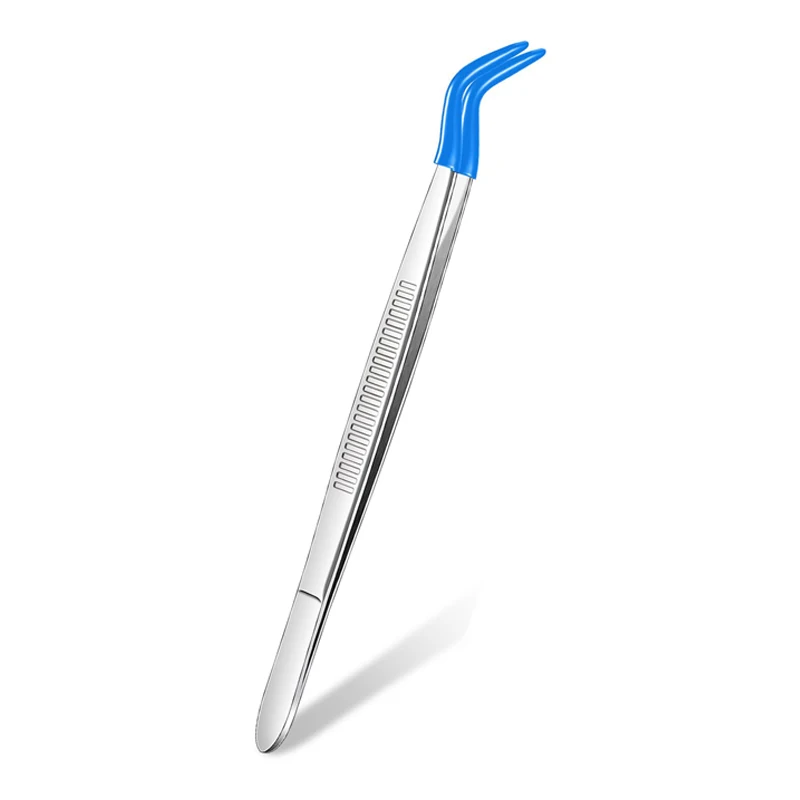 Precision Rubber Tip Tweezers Set with Straight and Bent Tips