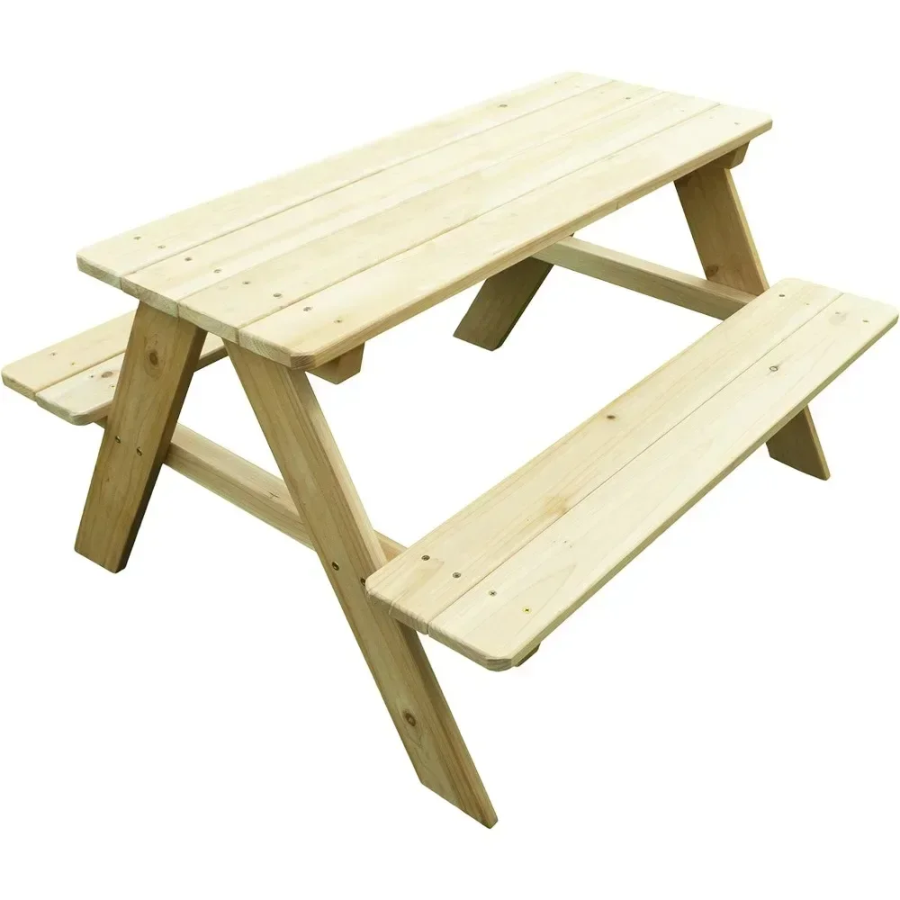 

Garden Kids Wooden Picnic Bench Outdoor Patio Dining Table 37 X 10.8 X 4.9 Brown Desk Camping Supplies Chair Pliante Tables