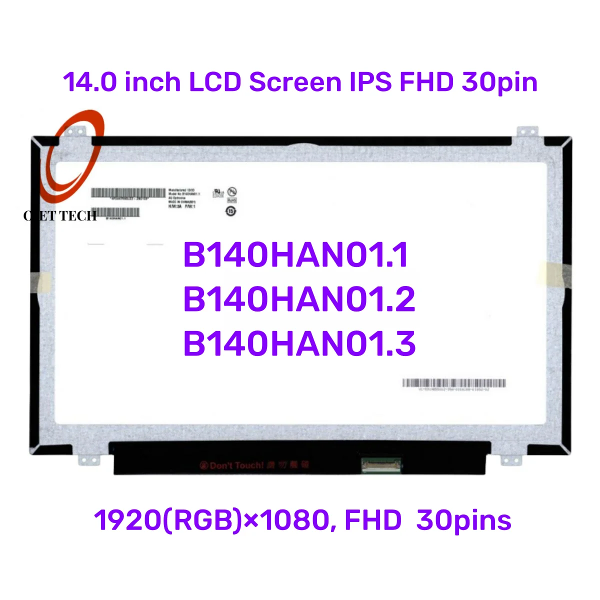 HP 640 노트북 72% NTSC 화면, G1 840 G1 G2 850 G1 440 G2 445 G2, B140HAN01.1 B140HAN01.2 B140HAN01.3